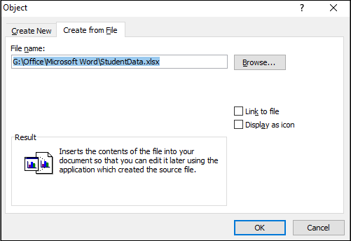 如何在Word中插入Excel电子表格document