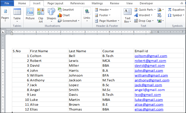 如何将Excel电子表格插入Word文档