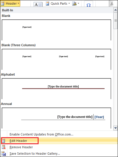 如何在Microsoft Word文档中插入页眉和页脚